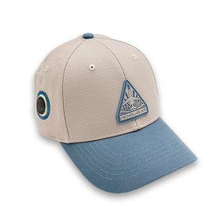 NICHOLAS AIR Bedford Cord Hat- Natural & Stone Blue
