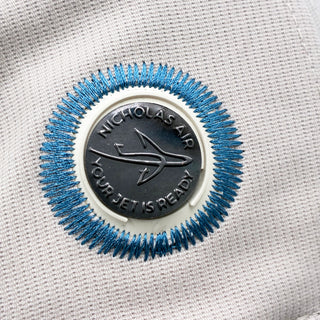 NICHOLAS AIR Bedford Cord Hat- Natural & Stone Blue