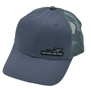 NICHOLAS AIR Trucker Hat - Navy Blue with Blue Mesh