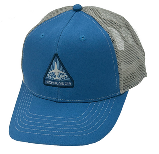 NICHOLAS AIR Trucker Hat - Royal Blue with Grey Mesh