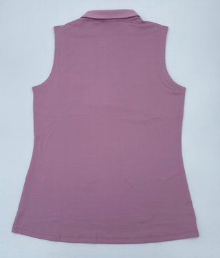 Dunning Coolmax Women's Sleeveless Golf Polo - Mauve Desert